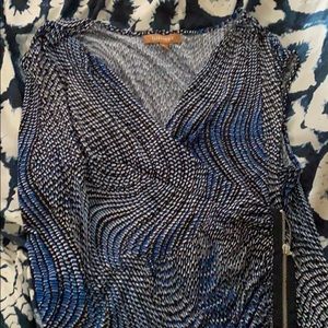 Ellen Tracy Zoom-worthy side-zip detail top